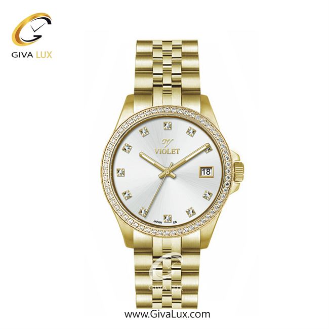 ساعت مچی اورجینال زنانه ویولت VIOLET طلایی | طلایی| نقره ای| کد رفرنس 0641/2 سایز کوچک